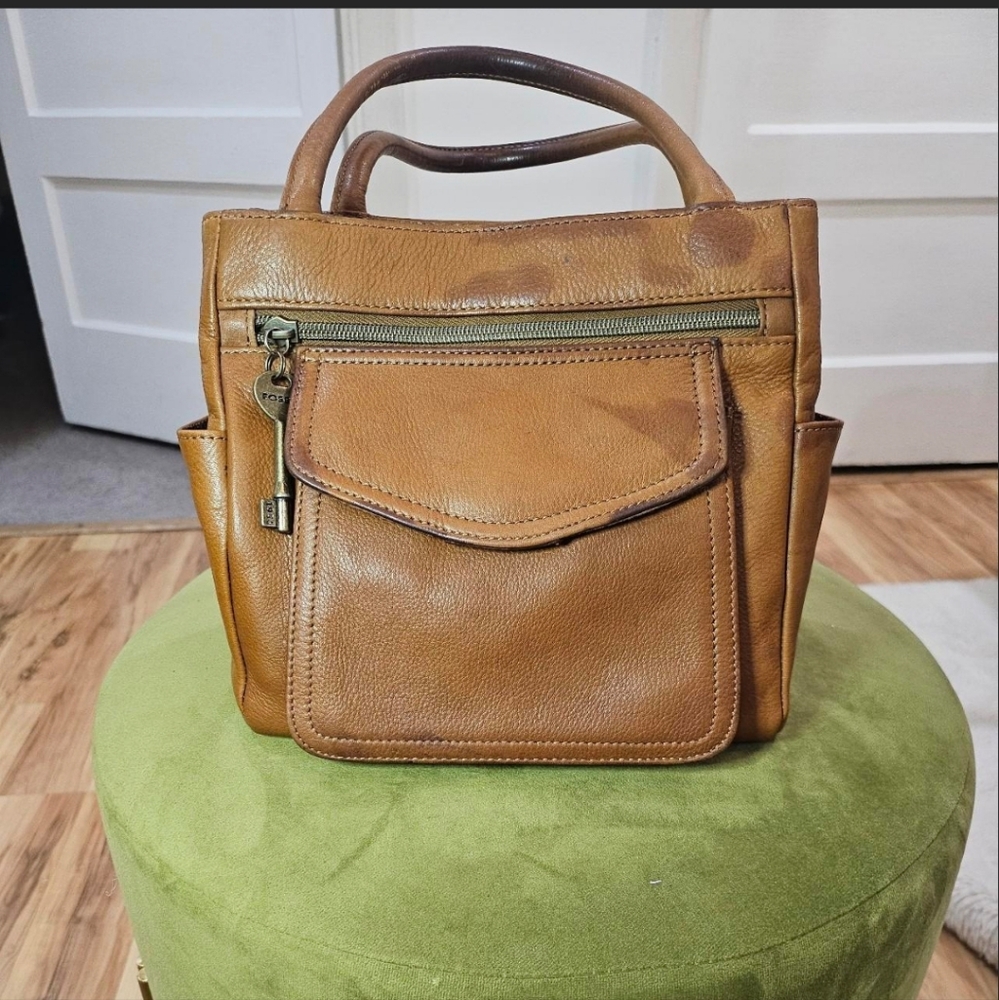 Fossil Genuine leather bag brown leather